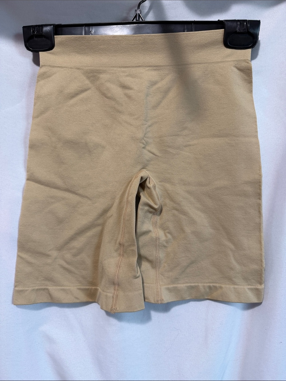 High-Waist Beige Bike Shorts for Women